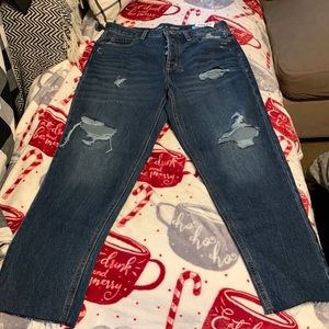 New extra high rise ski -hi straight jeans sz 10